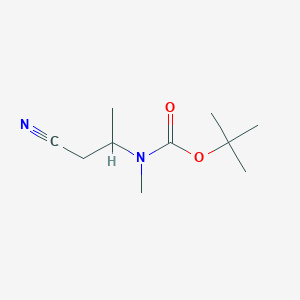 molecular formula C10H18N2O2 B1524973 叔丁基 N-(1-氰基丙烷-2-基)-N-甲基氨基甲酸酯 CAS No. 1311315-14-6