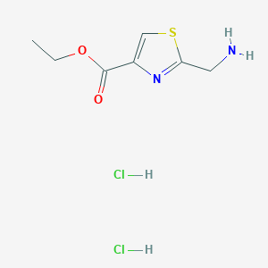 molecular formula C7H12Cl2N2O2S B1524974 Ethyl 2-(aminomethyl)-1,3-thiazole-4-carboxylate dihydrochloride CAS No. 1306603-28-0