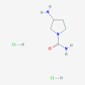 molecular formula C5H13Cl2N3O B1524975 3-氨基吡咯烷-1-甲酰胺二盐酸盐 CAS No. 1306603-05-3