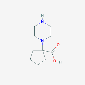 B1524977 1-(Piperazin-1-yl)cyclopentane-1-carboxylic acid CAS No. 1183507-00-7