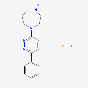 molecular formula C15H19BrN4 B1524978 1-(6-苯基哒嗪-3-基)-1,4-二氮杂环戊烷氢溴酸盐 CAS No. 1311317-00-6