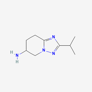 molecular formula C9H16N4 B1524981 2-(异丙基)-5H,6H,7H,8H-[1,2,4]三唑并[1,5-a]吡啶-6-胺 CAS No. 1334148-97-8