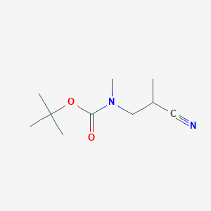 molecular formula C10H18N2O2 B1524983 叔丁基 N-(2-氰基-2-甲基乙基)-N-甲基氨基甲酸酯 CAS No. 1249926-82-6