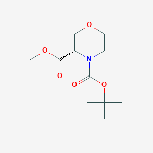molecular formula C11H19NO5 B152499 (S)-4-叔丁基3-甲基吗啉-3,4-二羧酸酯 CAS No. 215917-98-9