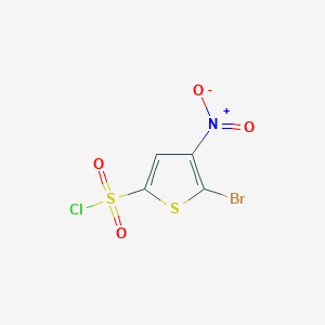 molecular formula C4HBrClNO4S2 B1524990 5-溴-4-硝基噻吩-2-磺酰氯 CAS No. 64729-05-1
