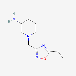 B1524991 1-[(5-Ethyl-1,2,4-oxadiazol-3-yl)methyl]piperidin-3-amine CAS No. 1248149-80-5