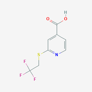 molecular formula C8H6F3NO2S B1524994 2-[(2,2,2-三氟乙基)硫代]吡啶-4-羧酸 CAS No. 1247787-20-7