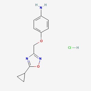 B1524999 4-[(5-Cyclopropyl-1,2,4-oxadiazol-3-yl)methoxy]aniline hydrochloride CAS No. 1311316-40-1