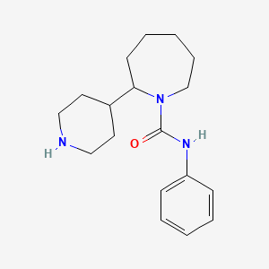 molecular formula C18H27N3O B1525004 N-苯基-2-(哌啶-4-基)氮杂环己烷-1-甲酰胺 CAS No. 1334148-71-8