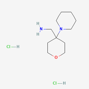 molecular formula C11H24Cl2N2O B1525008 [4-(哌啶-1-基)氧杂环-4-基]甲胺二盐酸盐 CAS No. 1311315-87-3