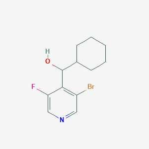 molecular formula C12H15BrFNO B1525014 (3-溴-5-氟吡啶-4-基)(环己基)甲醇 CAS No. 1311315-09-9