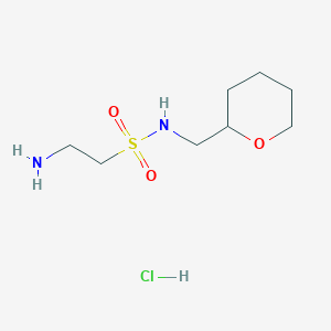 molecular formula C8H19ClN2O3S B1525016 2-氨基-N-(氧杂-2-基甲基)乙烷-1-磺酰胺盐酸盐 CAS No. 1306604-19-2