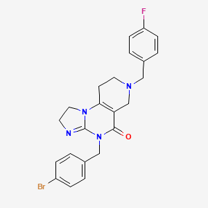 4-(4-Bromobenzyl)-7-(4-fluorobenzyl)-1,2,6,7,8,9-hexahydroimidazo[1,2-a]pyrido[3,4-e]pyrimidin-5(4H)-one