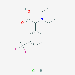 molecular formula C13H17ClF3NO2 B1525024 2-(二乙基氨基)-2-[3-(三氟甲基)苯基]乙酸盐酸盐 CAS No. 1306602-92-5