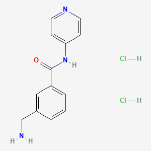 molecular formula C13H15Cl2N3O B1525025 3-(氨甲基)-N-(吡啶-4-基)苯甲酰胺二盐酸盐 CAS No. 173897-43-3