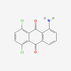 molecular formula C14H7Cl2NO2 B15250250 9,10-Anthracenedione, 5-amino-1,4-dichloro- CAS No. 3223-94-7