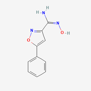 molecular formula C10H9N3O2 B15250337 (E)-N'-Hydroxy-5-phenylisoxazole-3-carboximidamide 