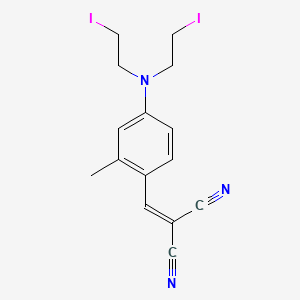 2-[[4-[Bis(2-iodoethyl)amino]-2-methylphenyl]methylidene]propanedinitrile