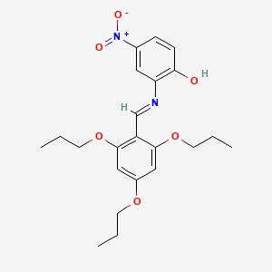 Phenol, 4-nitro-2-[[(2,4,6-tripropoxyphenyl)methylene]amino]-