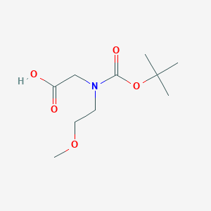 molecular formula C10H19NO5 B1525067 2-{[(叔丁氧基)羰基](2-甲氧基乙基)氨基}乙酸 CAS No. 1247171-98-7