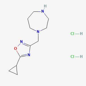 B1525072 1-[(5-Cyclopropyl-1,2,4-oxadiazol-3-yl)methyl]-1,4-diazepane dihydrochloride CAS No. 1315368-72-9