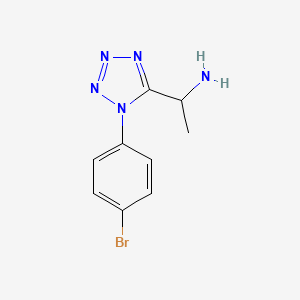 molecular formula C9H10BrN5 B1525073 1-[1-(4-溴苯基)-1H-1,2,3,4-四唑-5-基]乙-1-胺 CAS No. 1267390-32-8