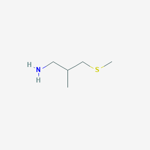 molecular formula C5H13NS B1525075 2-甲基-3-(甲硫基)丙-1-胺 CAS No. 1183068-93-0