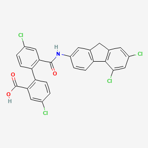 4,4'-Dichloro-2'-[(5,7-dichloro-9H-fluoren-2-yl)carbamoyl][1,1'-biphenyl]-2-carboxylic acid