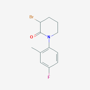 molecular formula C12H13BrFNO B1525083 3-溴-1-(4-氟-2-甲基苯基)哌啶-2-酮 CAS No. 1315366-31-4