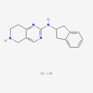 N-(2,3-Dihydro-1H-inden-2-yl)-5,6,7,8-tetrahydropyrido[4,3-d]pyrimidin-2-amine hydrochloride