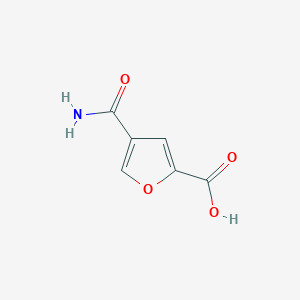 molecular formula C6H5NO4 B1525085 4-氨甲酰呋喃-2-羧酸 CAS No. 1315367-95-3