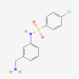 molecular formula C13H13ClN2O2S B1525086 N-[3-(氨甲基)苯基]-4-氯苯-1-磺酰胺 CAS No. 1274702-33-8