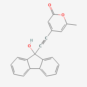 4-((9-Hydroxy-9H-fluoren-9-yl)ethynyl)-6-methyl-2H-pyran-2-one