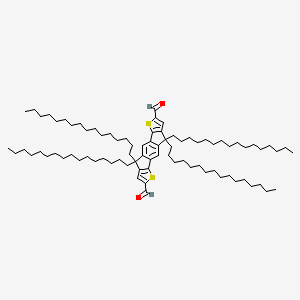 9,9,18,18-tetrahexadecyl-5,14-dithiapentacyclo[10.6.0.03,10.04,8.013,17]octadeca-1(12),2,4(8),6,10,13(17),15-heptaene-6,15-dicarbaldehyde