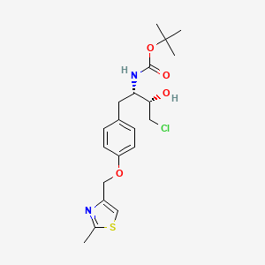 tert-Butyl ((2S,3S)-4-chloro-3-hydroxy-1-(4-((2-methylthiazol-4-yl)methoxy)phenyl)butan-2-yl)carbamate