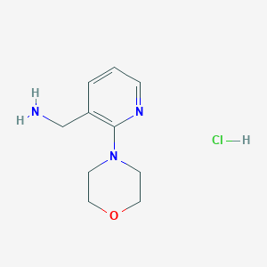 (2-morpholin-4-ylpyridin-3-yl)methanamine;hydrochloride