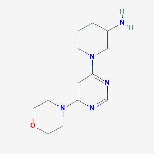 molecular formula C13H21N5O B1525105 1-[6-(Morfolin-4-il)pirimidin-4-il]piperidin-3-amina CAS No. 1354963-45-3