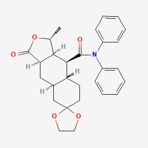 (1'R,3a'R,4a'R,8a'R,9'S,9a'S)-1'-Methyl-3'-oxo-N,N-diphenyldecahydro-1'H-spiro[[1,3]dioxolane-2,6'-naphtho[2,3-c]furan]-9'-carboxamide