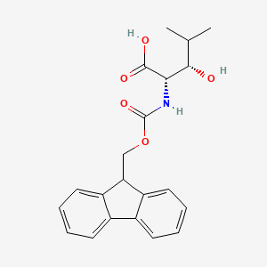 molecular formula C21H23NO5 B15251108 (2S,3S)-2-(9H-fluoren-9-ylmethoxycarbonylamino)-3-hydroxy-4-methylpentanoic acid 