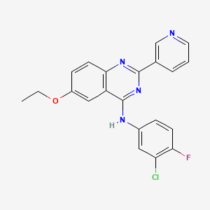 N-(3-chloro-4-fluorophenyl)-6-ethoxy-2-(pyridin-3-yl)quinazolin-4-amine