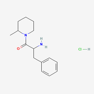 molecular formula C15H23ClN2O B1525126 2-氨基-1-(2-甲基-1-哌啶基)-3-苯基-1-丙酮盐酸盐 CAS No. 1236267-51-8