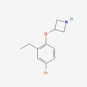 molecular formula C11H14BrNO B1525141 3-(4-Bromo-2-ethylphenoxy)azetidine CAS No. 1219976-28-9