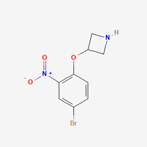 molecular formula C9H9BrN2O3 B1525143 3-(4-Bromo-2-nitrophenoxy)azetidine CAS No. 1220027-84-8
