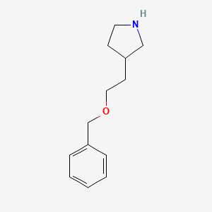 molecular formula C13H19NO B1525144 3-[2-(Benzyloxy)ethyl]pyrrolidine CAS No. 1220035-71-1
