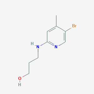 molecular formula C9H13BrN2O B1525145 3-[(5-Bromo-4-methyl-2-pyridinyl)amino]-1-propanol CAS No. 1220019-47-5