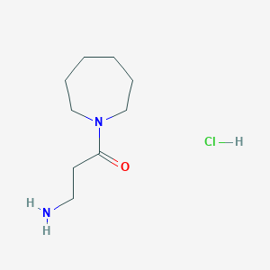 molecular formula C9H19ClN2O B1525150 3-Amino-1-(1-azepanyl)-1-propanone hydrochloride CAS No. 1220039-01-9