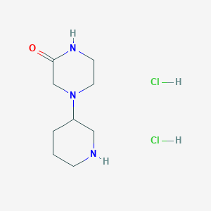 molecular formula C9H19Cl2N3O B1525153 4-(3-Piperidinyl)-2-piperazinone dihydrochloride CAS No. 1220037-88-6