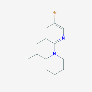 molecular formula C13H19BrN2 B1525155 5-溴-2-(2-乙基-1-哌啶基)-3-甲基吡啶 CAS No. 1220017-15-1