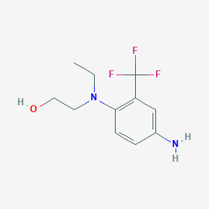 molecular formula C11H15F3N2O B1525159 2-[4-氨基(乙基)-2-(三氟甲基)苯胺基]-1-乙醇 CAS No. 1184010-61-4