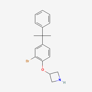 molecular formula C18H20BrNO B1525174 3-[2-溴-4-(1-甲基-1-苯乙基)苯氧基]-氮杂环丁烷 CAS No. 1219981-31-3